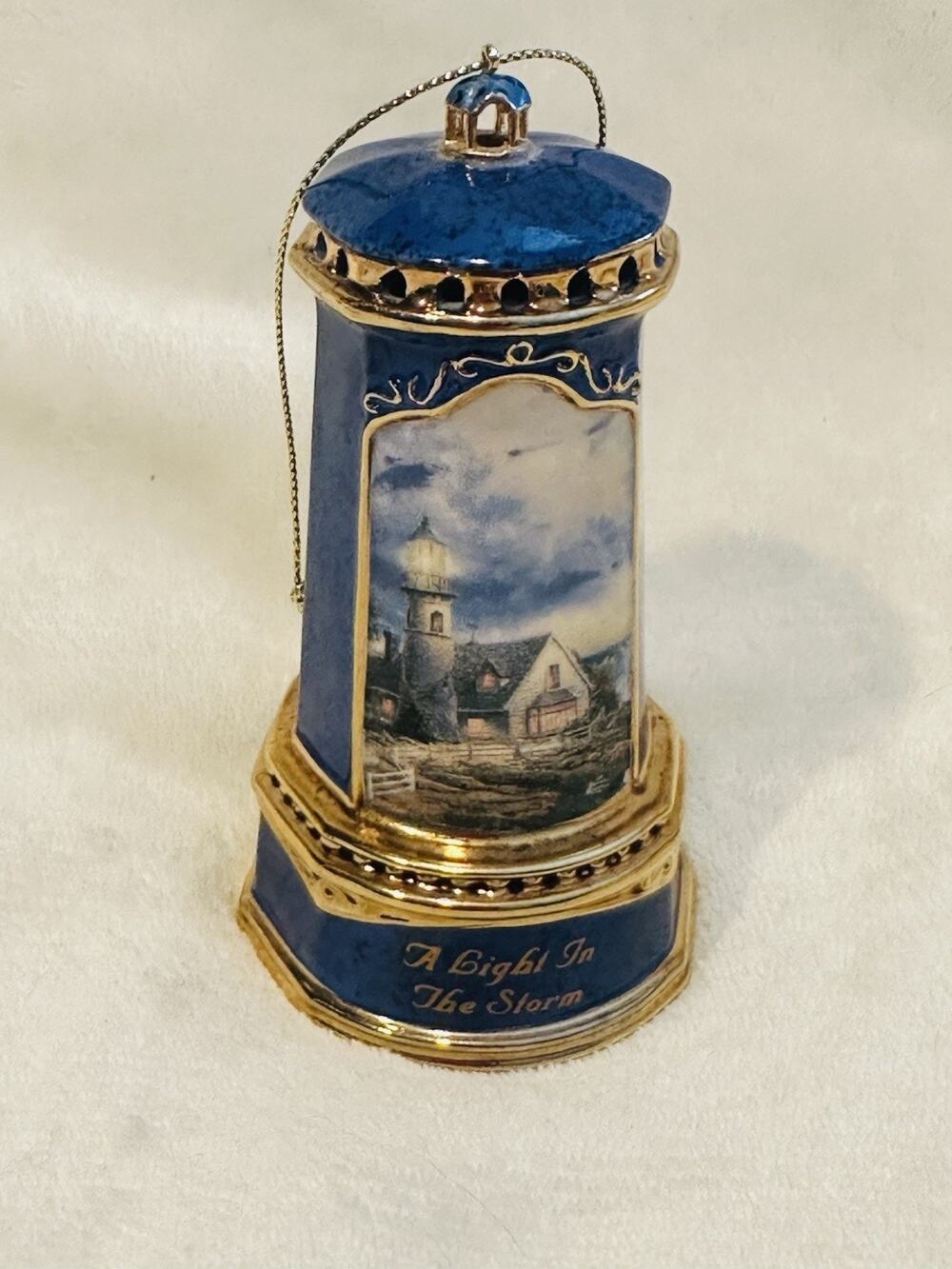 Thomas Kinkade “Split Rock Light” Illuminated Lighthouse Figurine – 2004 No box